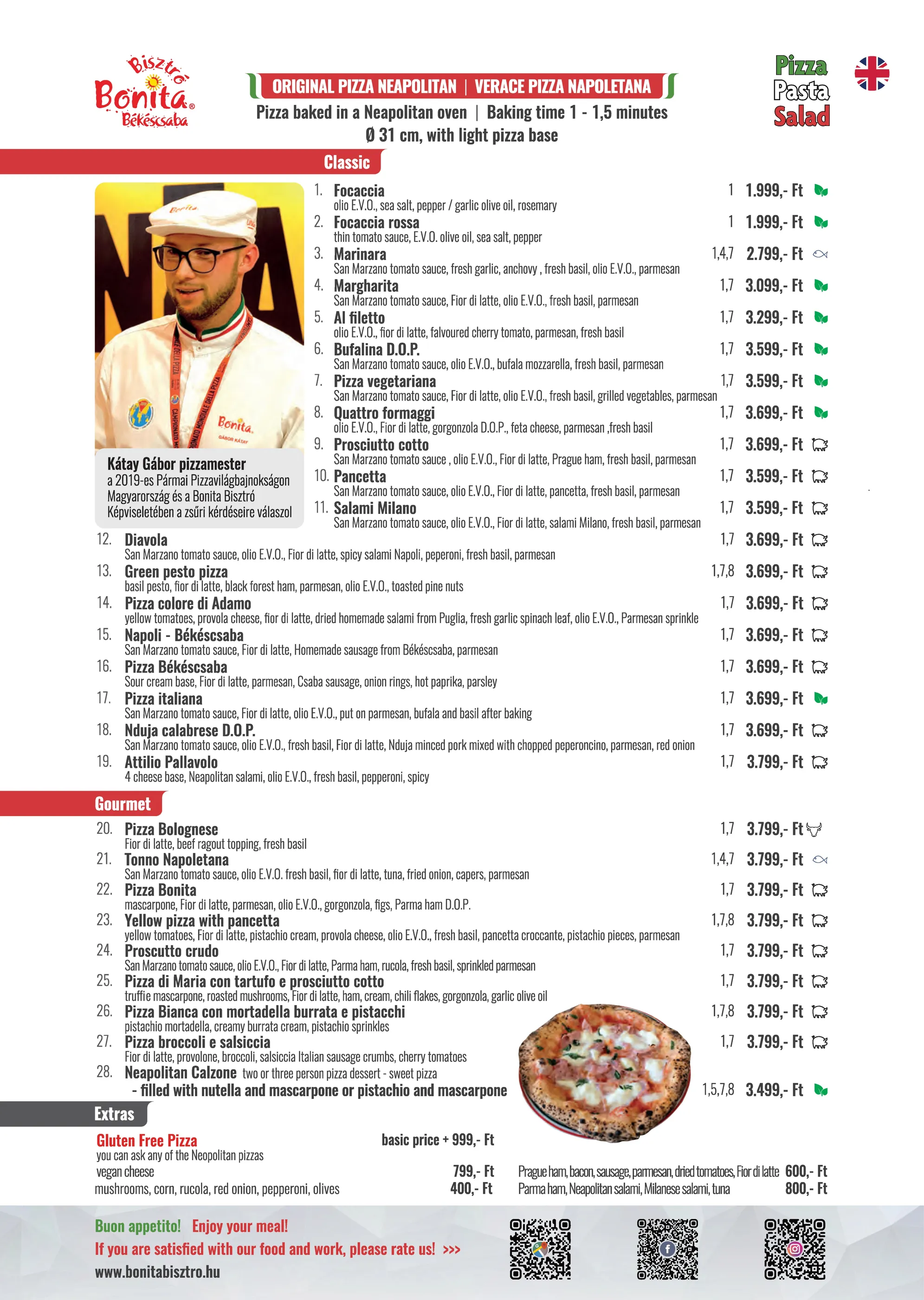 Bonita Bisztró Békéscsaba – menu page 8.