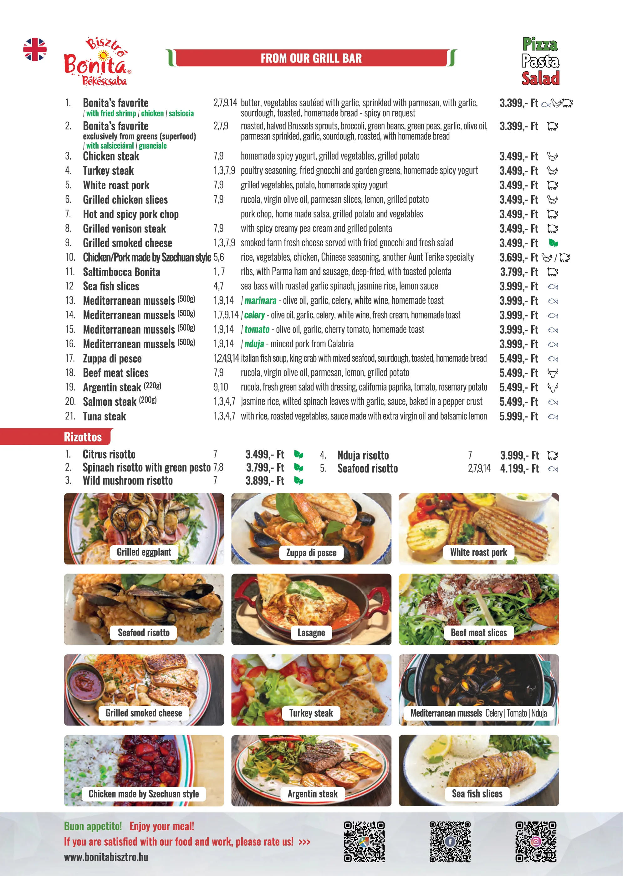 Bonita Bisztró Békéscsaba – menu page 11.