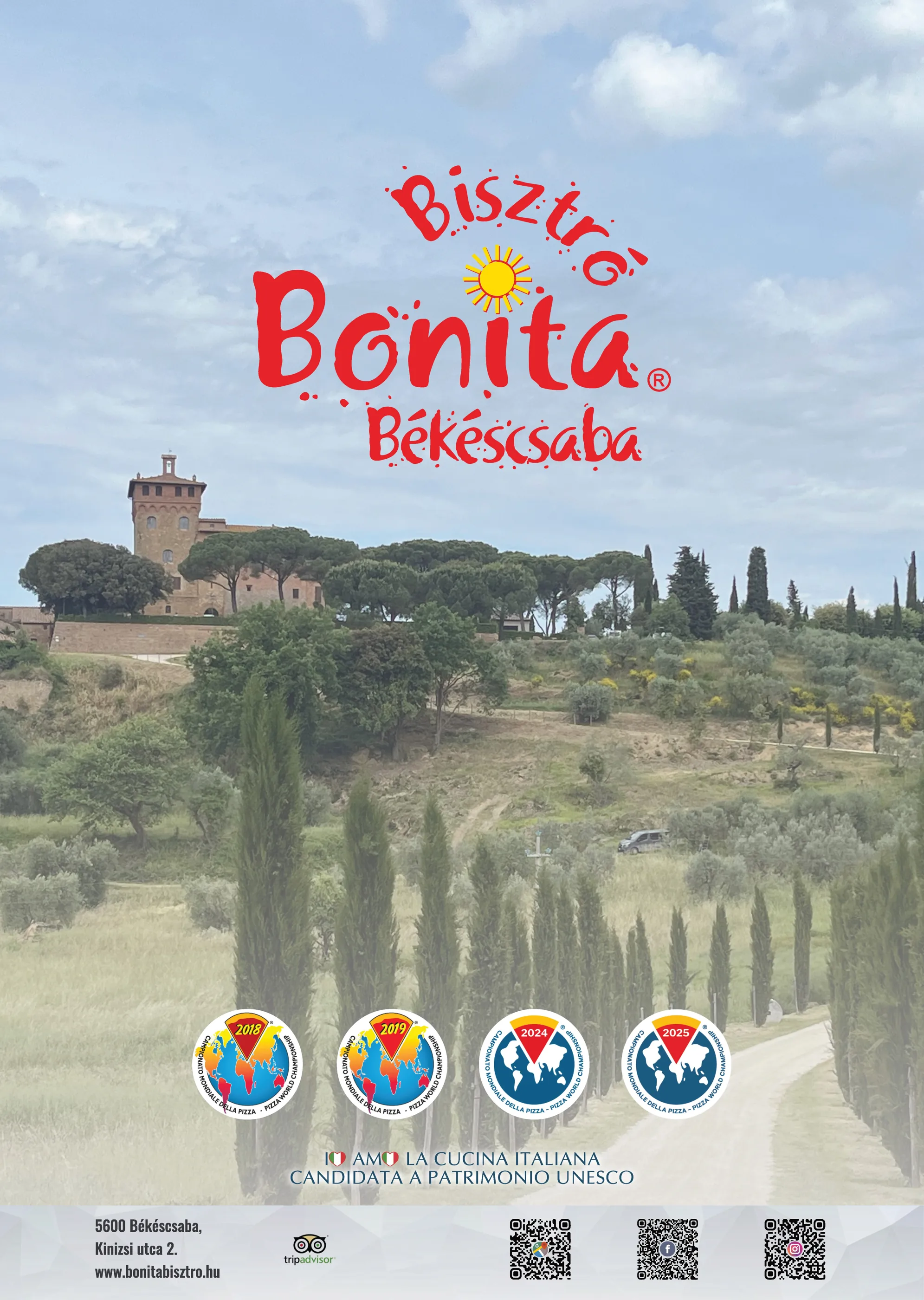 Bonita Bisztró Békéscsaba – étlap oldal 2.