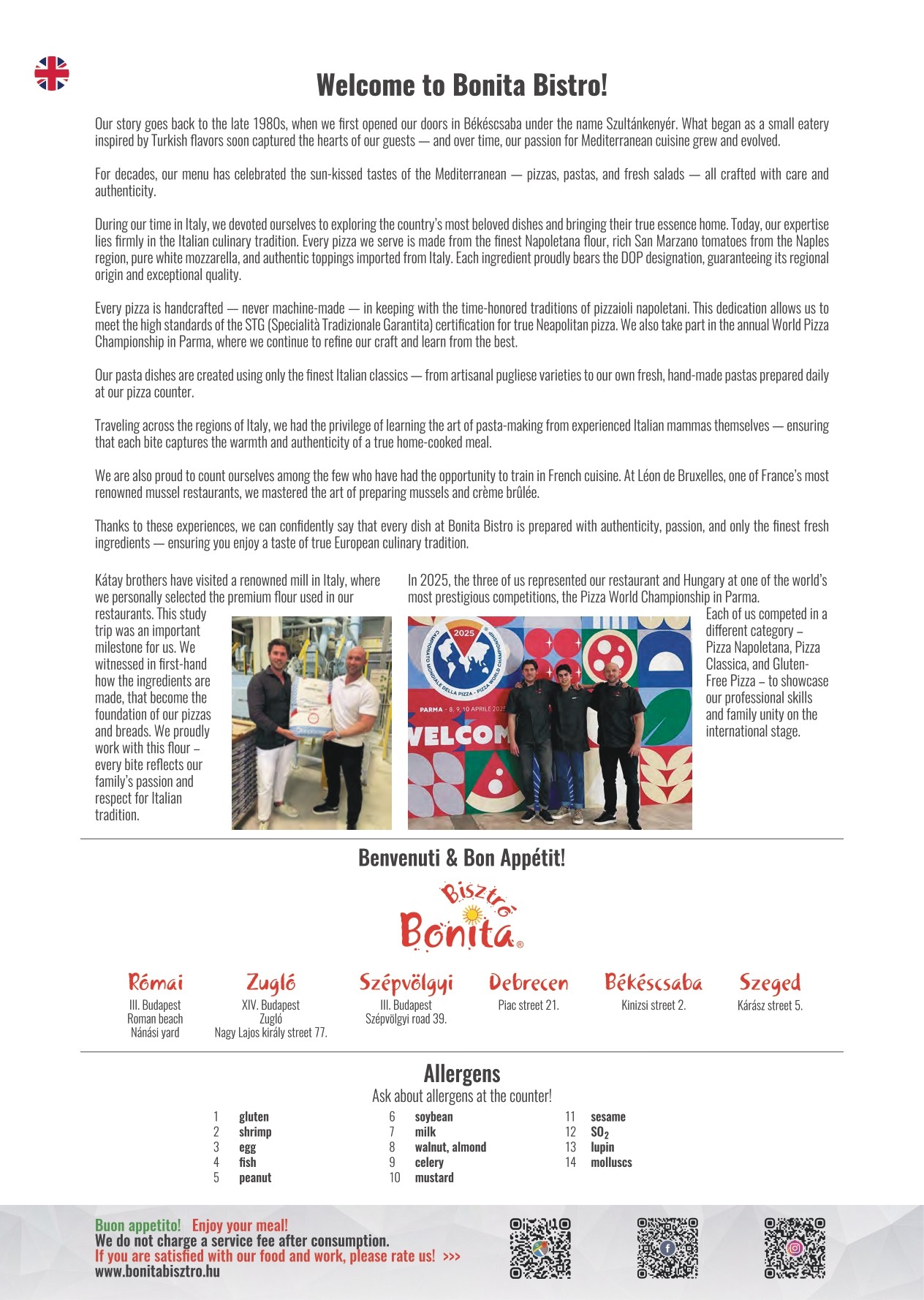 Bonita Bisztró XIV. Zugló – menu page 2.