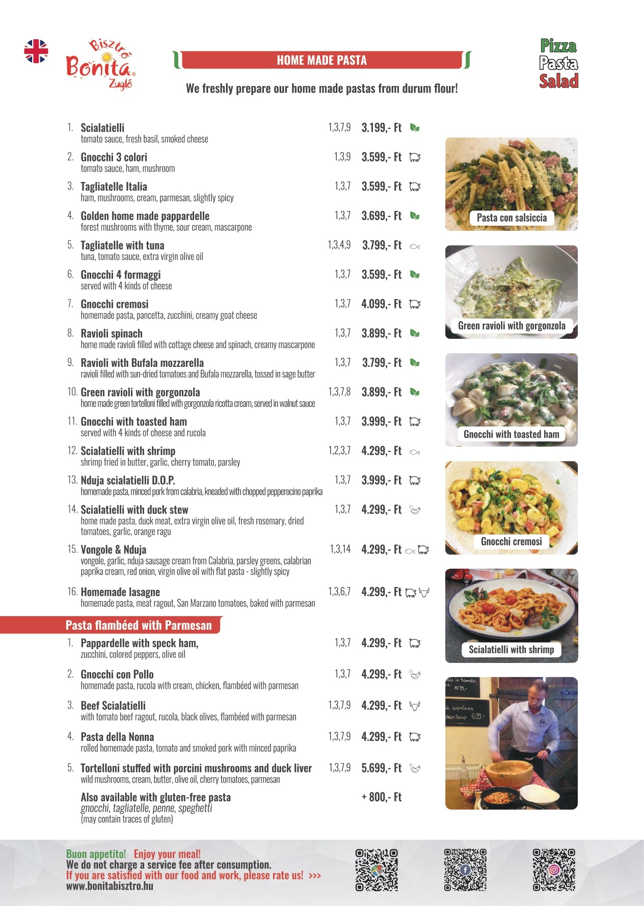 Bonita Bisztró XIV. Zugló – menu page 6.